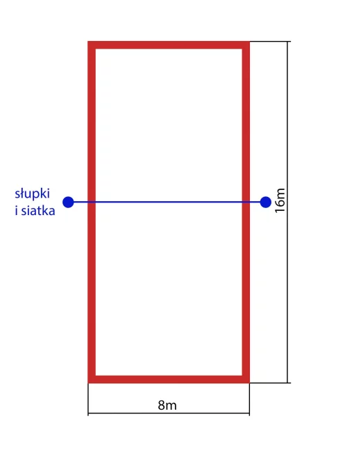 Розмітка майданчика пляжного волейболу (8x16m) Romi Sport Lin000011