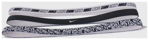 Пов'язка на голову Nike Printed Headbands 3PK чорний, білий Уні One Size
