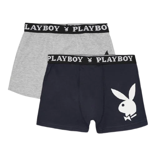 Набір з 2 труси-боксери Playboy ANNYA PLAYBOY BOXERSHORT сірий, синій Чол S
