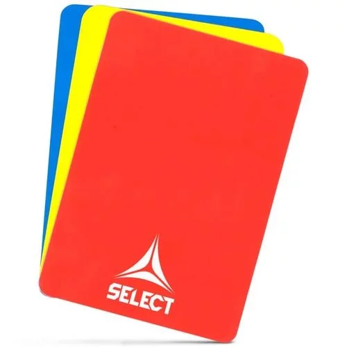 Картки арбітра Select Referee cards v24 (набір 3шт) червоний, жовтий, синій Уні 12х9 см