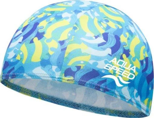 Шапка для плавання Aqua Speed BABY CAP PRINT 61717 блакитний, жовтий Діт One Size