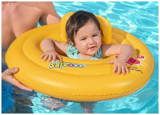 Плавальне сидіння зі спинкою Aqua Speed BESTWAY BABY SEAT 5657 69 см жовтий Діт age 0-1