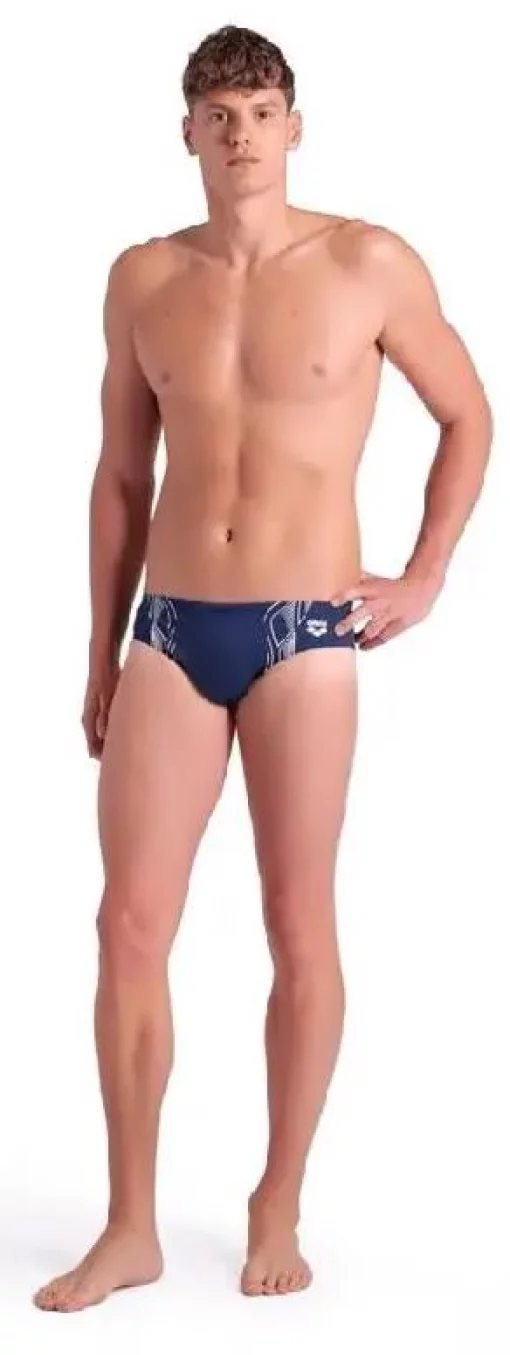 Плавки-сліпи для чоловіків Arena REFLECTING SWIM BRIEFS темно-синій, білий Чол 100
