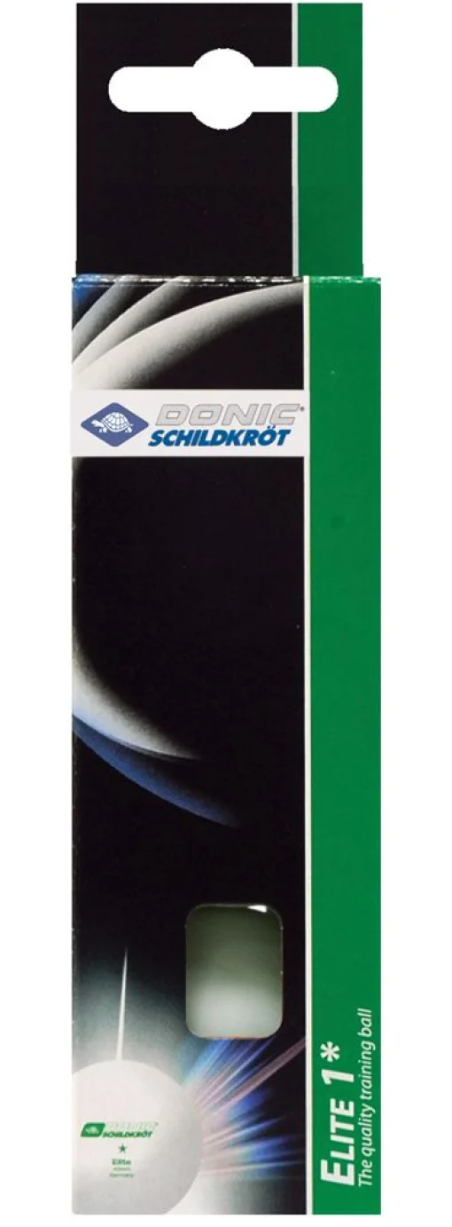 М'ячі Donic Elite 1звезда (3шт.) 40+ white