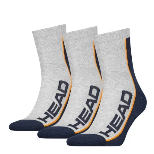Шкарпетки Head Stripe Short Crew 3-Pack синій, сірий Уні 35-38