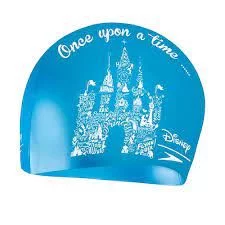 Шапка для плавання Speedo SLOGAN PRT CAP JU блакитний, білий Діт OSFM