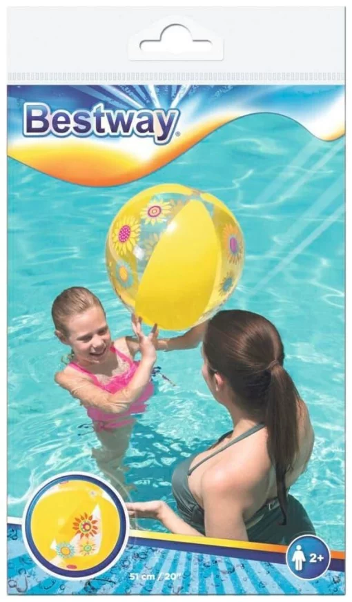 Надувний м'яч Aqua Speed BESTWAY BEACH BALL 3472 51 см жовтий Діт age 2+