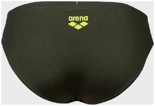 Плавки-сліпи для хлопчиків Arena POSEIDONIA SWIM BRIEFS темно-зелений, жовтий Діт 152 см