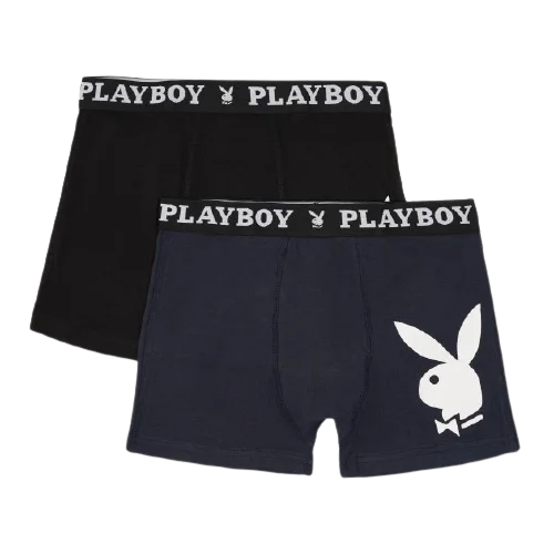 Набір з 2 труси-боксери Playboy ANNYA PLAYBOY BOXERSHORT чорний, синій Чол XL