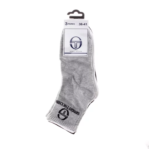 Шкарпетки Sergio Tacchini 3-pack чорний, білий, сірий Жін 36-39