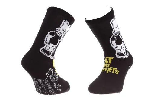 Шкарпетки SIMPSON BART TETE BART + CASQUE MUSIQUE чорний, блакитний Діт 31-34, арт.83897612-1