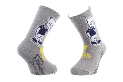 Шкарпетки SIMPSON BART BART + ECRITURE SUR DOIGT сірий Діт 27-30, арт.83897612-6