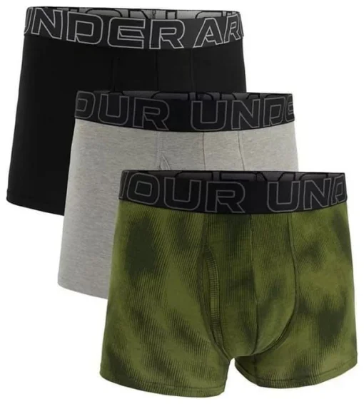 Труси UA PERFORMANCE COTTON - PRINT 3 IN 3PK зелений, сірий, чорний Чол L