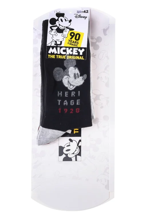 Шкарпетки MICKEY ECRITURE DANS MICKEY/ALL OVER DE MICKEY/TET сірий, чорний Діт 39-42