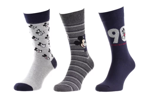 Шкарпетки MICKEY 90 YEARS OF IMAGINATION/TETE MICKEY + 90 AN синій, сірий Діт 39-42