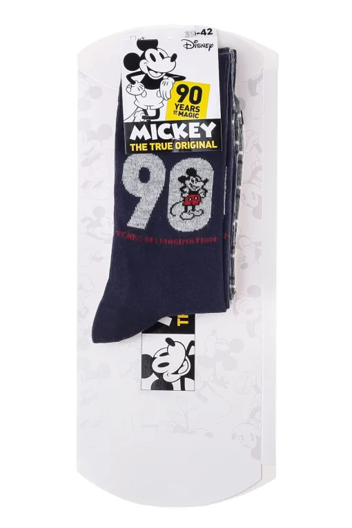 Шкарпетки MICKEY 90 YEARS OF IMAGINATION/TETE MICKEY + 90 AN синій, сірий Діт 43-46
