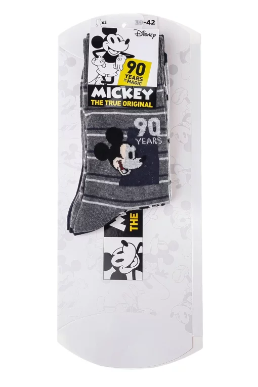 Шкарпетки MICKEY 90 YEARS OF IMAGINATION/TETE MICKEY + 90 AN синій, сірий Діт 39-42