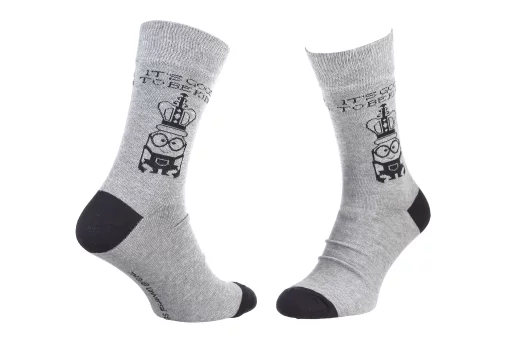 Шкарпетки Minion + COURONNE темно-сірий Діт 39-42