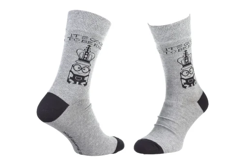 Шкарпетки Minion + COURONNE темно-сірий Діт 39-42