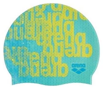Шапочка для плавання Arena PRINT JR блакитний, жовтий Діт OFSM