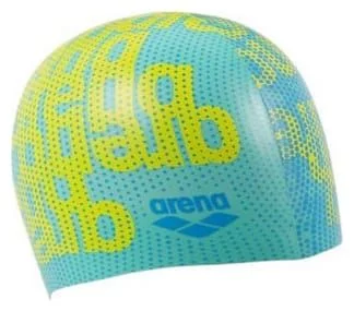 Шапочка для плавання Arena PRINT JR блакитний, жовтий Діт OFSM