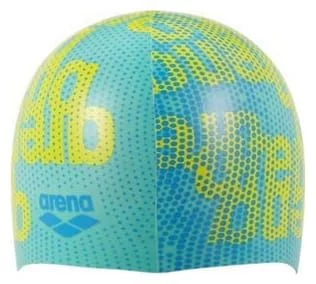 Шапочка для плавання Arena PRINT JR блакитний, жовтий Діт OFSM