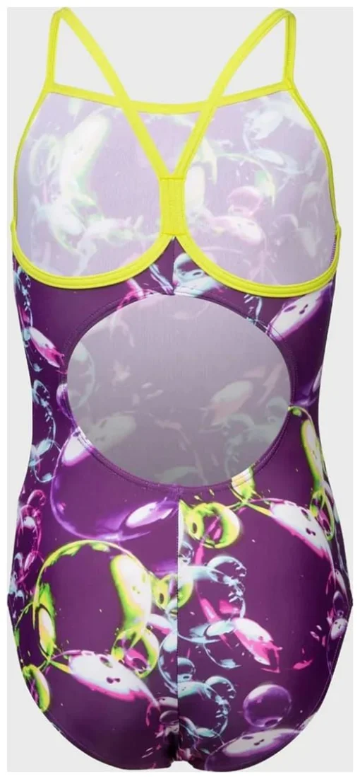 Купальник закритий для дівчат Arena SOAP BUBBLES SWIMSUIT LIGHT DR фіолетовий Діт 128 см