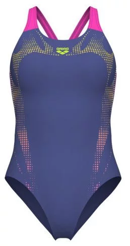 Купальник закритий для жінок Arena SPIDER WEB SWIMSUIT V BACK рожевий Жін 44