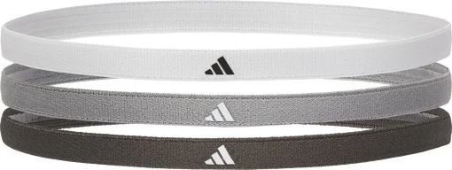 Пов'язки на голову Adidas Hairbands 3pk білий, сірий, чорний One Size (ADAC-16203)