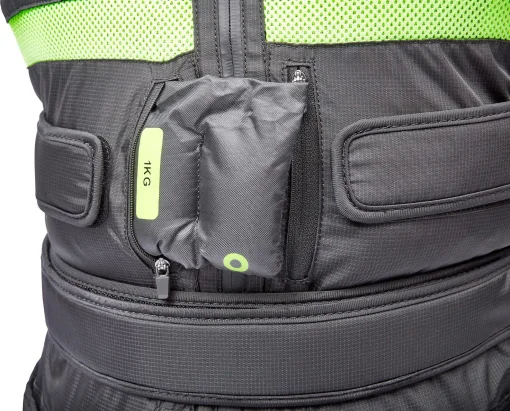 Жилет з регульованою вагою Adidas Performance Adjustable Weight Vest чорний, зелений 10 кг (ADWT-12637-NL)