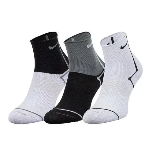 Шкарпетки Nike W NK EVERYDAY PLUS LTWT ANKLE чорний, білий, сірий Жін 34-38