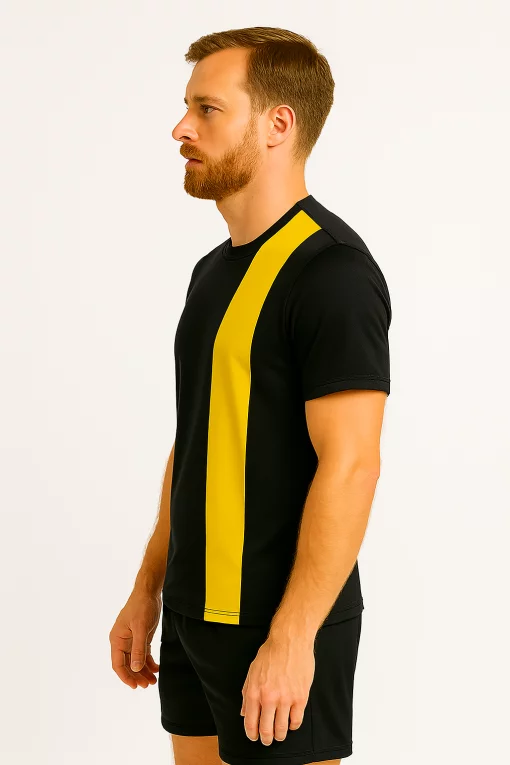 Футбольна форма X2 League чорний/жовтий (футболка+шорти), розмір XL