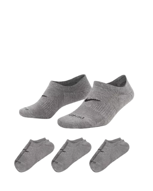 Шкарпетки Nike U NK EVERYDAY PLUS CUSH FOOTIE 3PR сірий Уні 38-42
