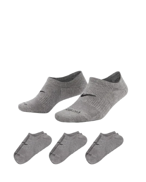 Шкарпетки Nike U NK EVERYDAY PLUS CUSH FOOTIE 3PR сірий Уні 34-38