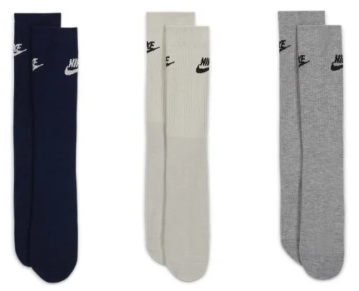 Шкарпетки Nike U NK NSW EVERYDAY ESSENTIAL CR синій, білий, сірий Уні 34-38