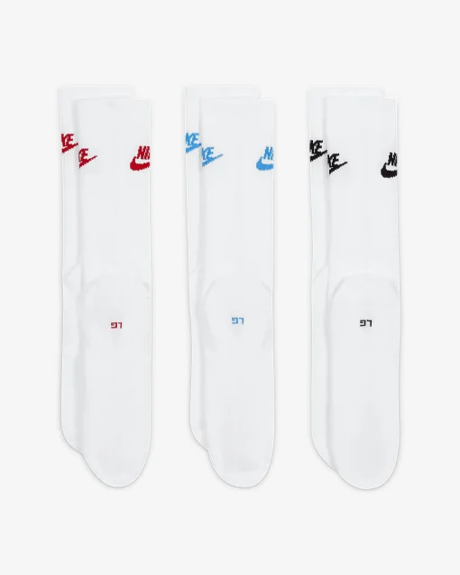 Шкарпетки Nike U NK NSW EVERYDAY ESSENTIAL CR 3PR білий, мультиколор Уні 34-38