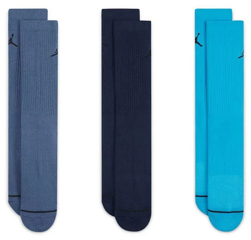 Шкарпетки Nike U J ED CUSH POLY CREW 3PR 144 синій, темно-синій, блакитний Уні 46-50