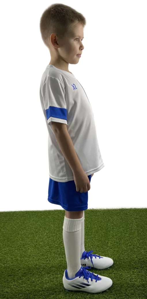 Дитяча футбольна форма X2 (футболка+шорти), розмір XL (білий/синій) DX2001W/B-XL