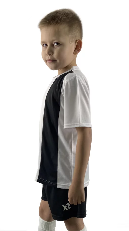 Дитяча футбольна форма X2 (футболка+шорти), розмір XL (білий/чорний) DX2001W/BK-XL