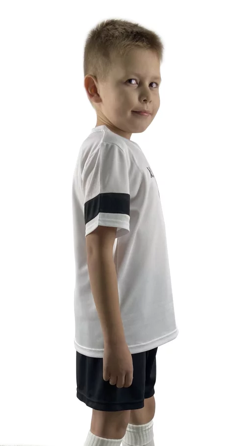 Дитяча футбольна форма X2 (футболка+шорти), розмір XL (білий/чорний) DX2001W/BK-XL