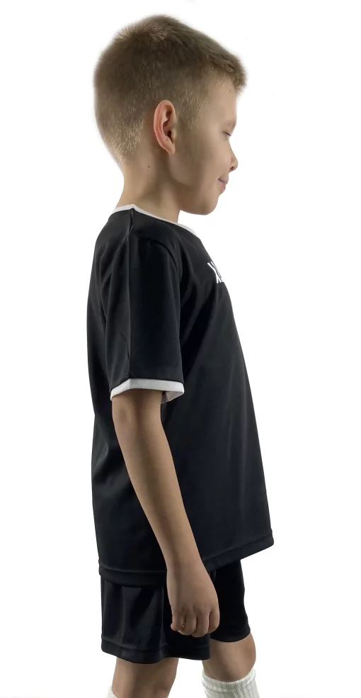 Дитяча футбольна форма X2 (футболка+шорти), розмір S (чорний/білий) DX2002BK/W-S