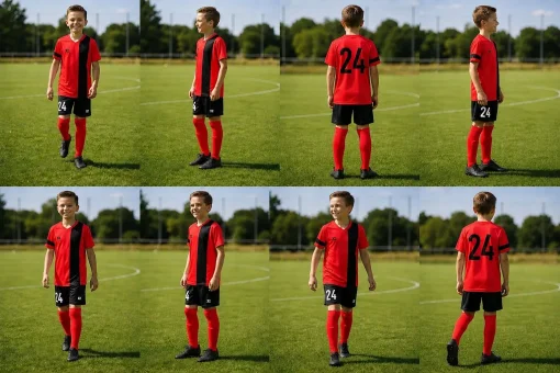 Дитяча футбольна форма X2 League (футболка+шорти), розмір L (червоний/чорний)