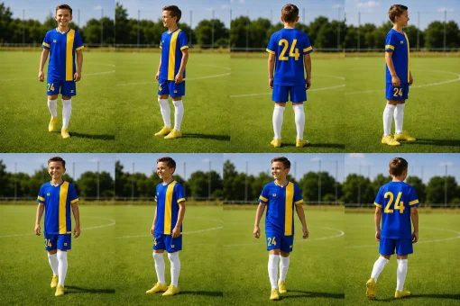 Дитяча футбольна форма X2 League (футболка+шорти), розмір S (синій/жовтий)