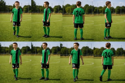 Дитяча футбольна форма X2 League (футболка+шорти), розмір S (зелений/чорний)