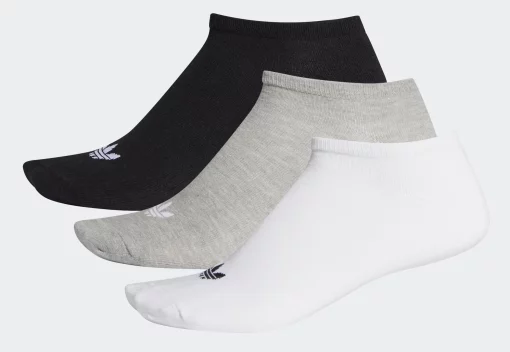 Шкарпетки Adidas TREFOIL LINER 3P білий, сірий, чорний Уні 39-42