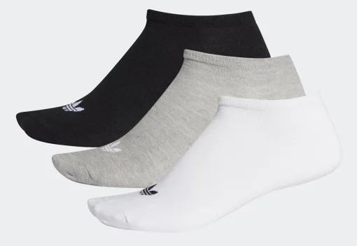 Шкарпетки Adidas TREFOIL LINER 3P білий, сірий, чорний Уні 43-46