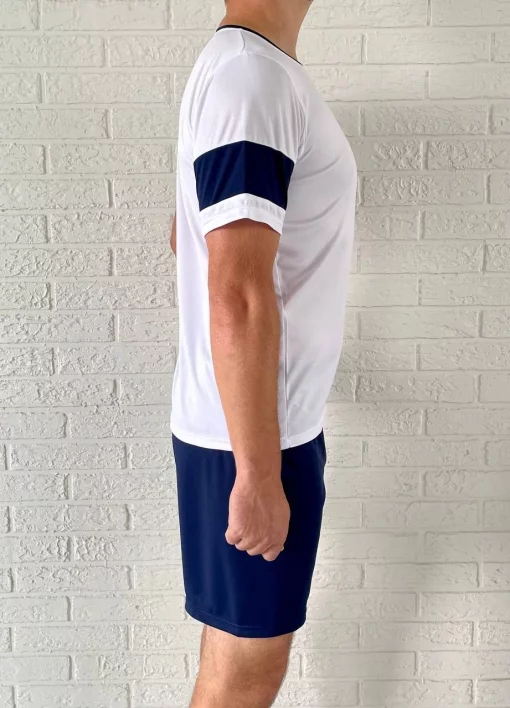 Футбольна форма X2 League II (футболка+шорти), розмір S (білий/темно-синій) X2002W/DB-S