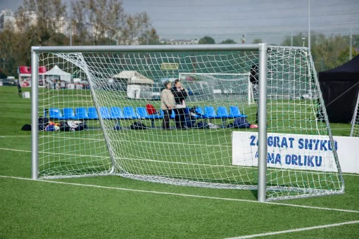 Футбольна сітка 5х2x1,2x1,5м. (Юніорська), шнур 4мм. (PP, white) "El Leon De Oro" 12443080000