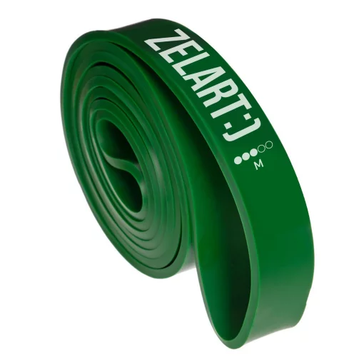 Гума петля для підтягувань та тренувань стрічка силова Zelart POWER BANDS FI-0889-3 16-39кг зелений