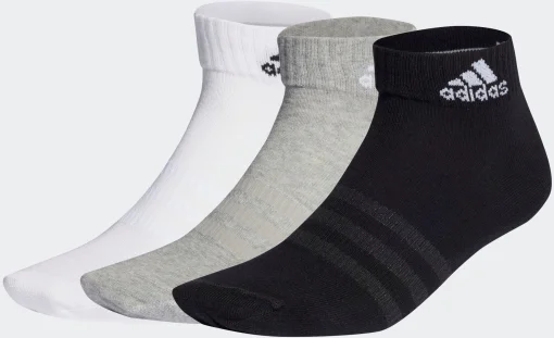 Шкарпетки Adidas T SPW ANK 3P сірий, білий, чорний 37-39 (IC1283)